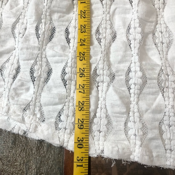 NWT Free People Candy Shop Tunic Womens M Ivory V-Neck Semi Sheer Ruffle Slouchy - Picture 15 of 15